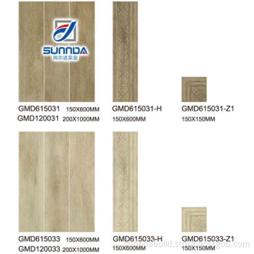 Hotsale 3D Discontinued Ceramic Wood Floor Tile Designs Kitchen,Cement Bathroom Flooring Tile Cheap Price Dubai